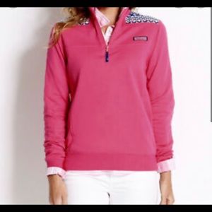 Vineyard Vines hot pink and navy shep shirt